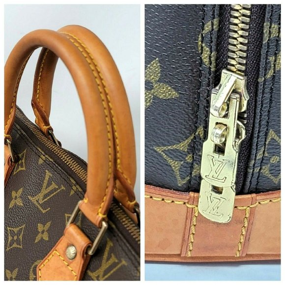 Louis Vuitton Alma PM Monogram Canvas Leather Hand Bag Authentic Vintage VI0914 - Picture 5 of 12